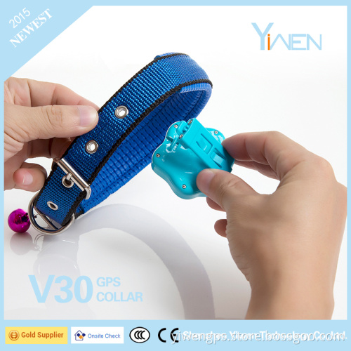 Yiwen 3G WCDMA 2G GSM Mini Size Design Smart LED Light Alarms Pet Animal Monitoring Tracking GPS Tracker Collar GV30